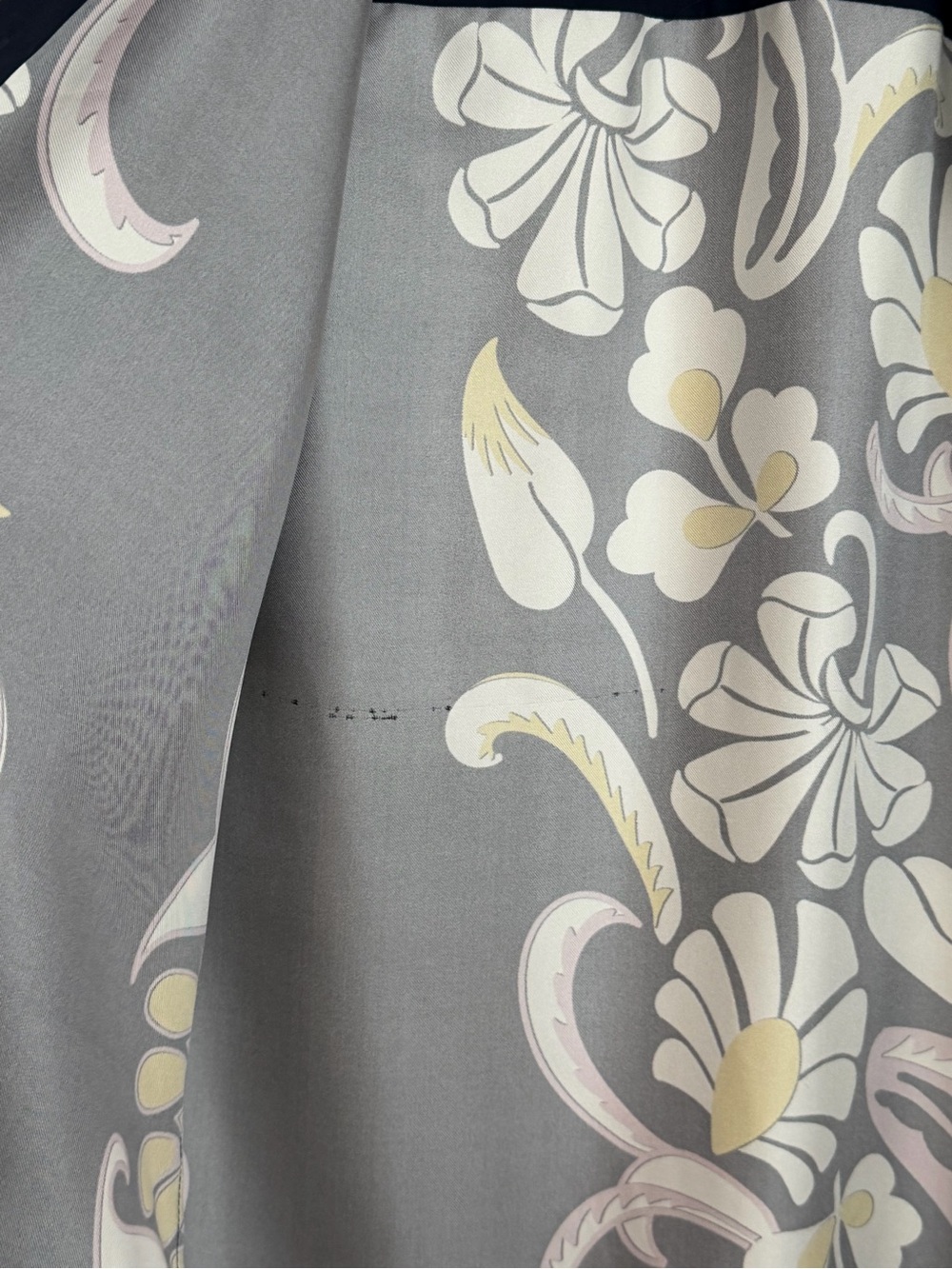 Tory Burch Printed Silk Twill Shirtdress Pink Tropical Border Belted Size 2 - Picture 12 of 13